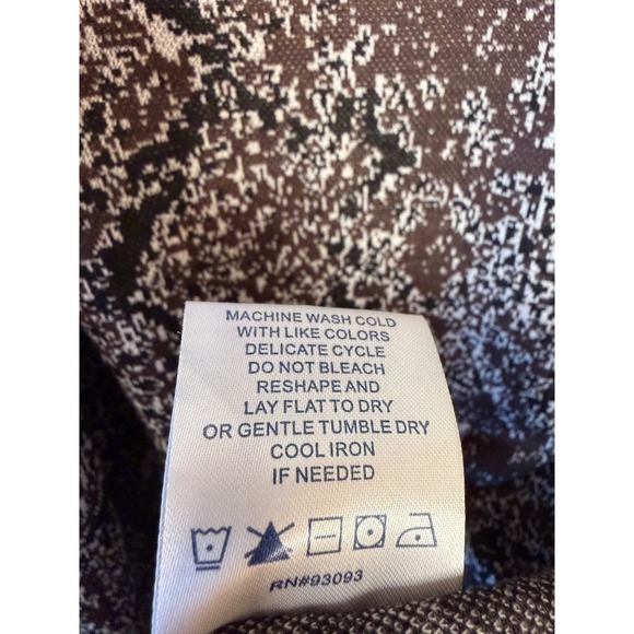 Tyler Boe Cowl Neck Abstract Print Long Sleeve Dress Women's M - Picture 5 of 6